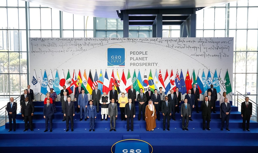 Reunião do G20, na Itália, em 30 de outubro de 2021. (Foto: Wikimedia Commons)