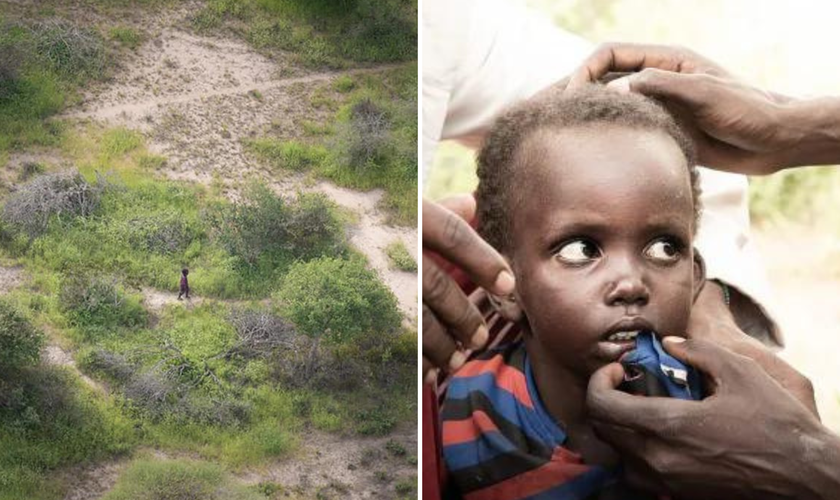 Ayub estava sozinho no deserto e enfrentando o mau tempo, fome, predadores e um caso de malária. (Foto: Reprodução/TODAY/Sheldrick Wildlife Trust)