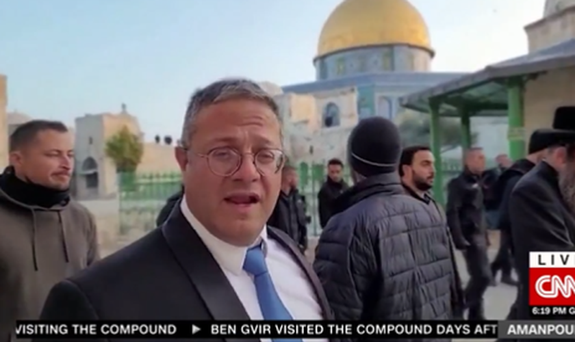 A visita de Itamar Ben-Gvir foi condenada por vários países, incluindo o Brasil. (Foto: Reprodução/Twitter/Christiane Amanpour/CNN).