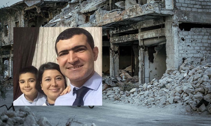 O pastor Hakan e sua esposa Pola, mortos no terremoto na Turquia; no destaque, o filho Yoel. (Foto: Reprodução/Calvary Chapel Magazine)