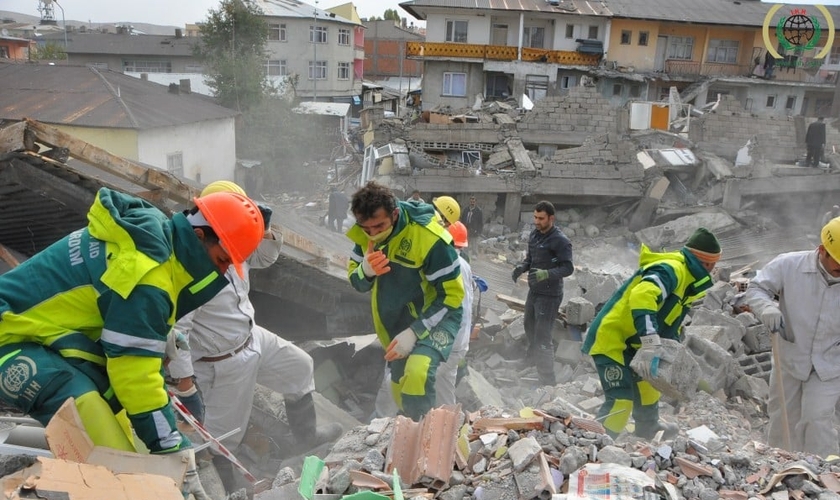 Cenas após o terremoto na Turquia. (Foto: Reprodução/EU Civil Protection and Humanitarian Aid)