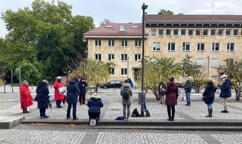 "40 dias pela vida" em Frankfurt. (Foto: Reprodução/EuroProLife)