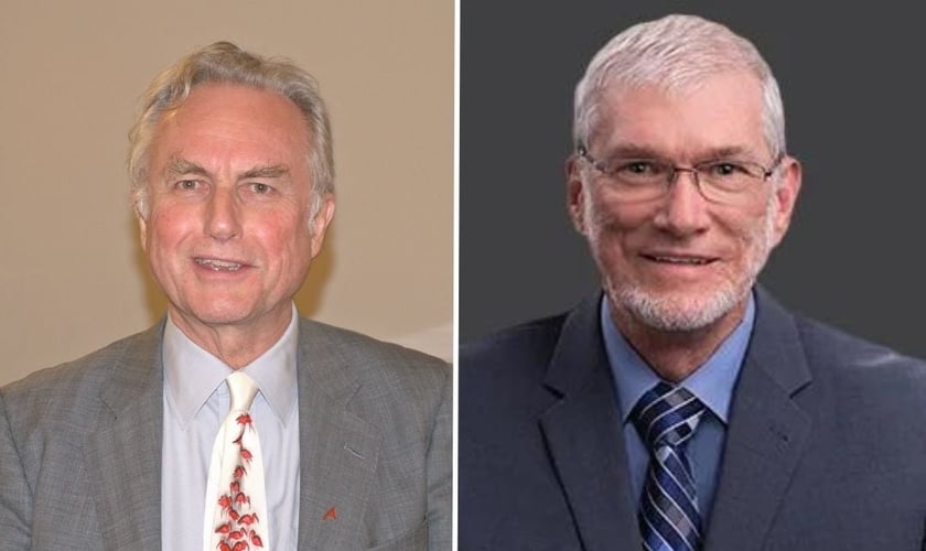 Richard Dawkins e Ken Ham. (Foto Montagem: Wikimedia Commons e Answers in Gênesis)