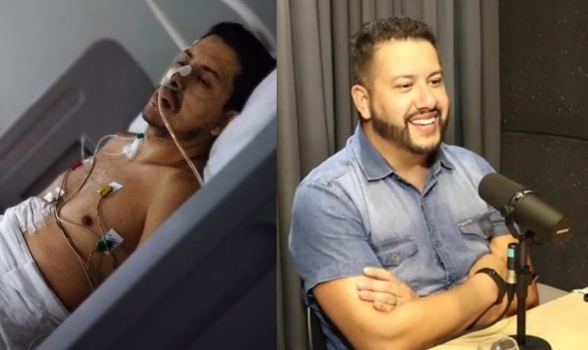 Com Doença de Crohn, Léo Siqueira ficou em estado terminal no hospital. (Foto: Instagram/Léo Siqueira/YouTube/Vidacast). 