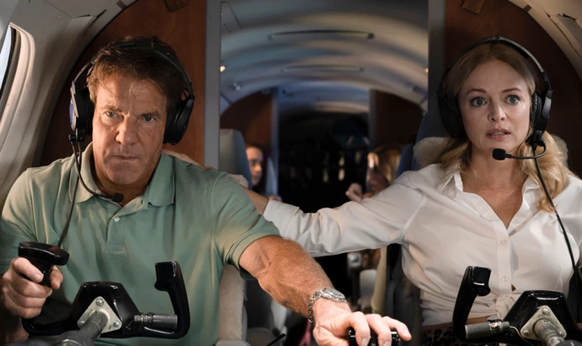 Dennis Quaid e Heather Graham em “Fé nas Alturas”. (Foto: Boris Martin/LightWorkers).