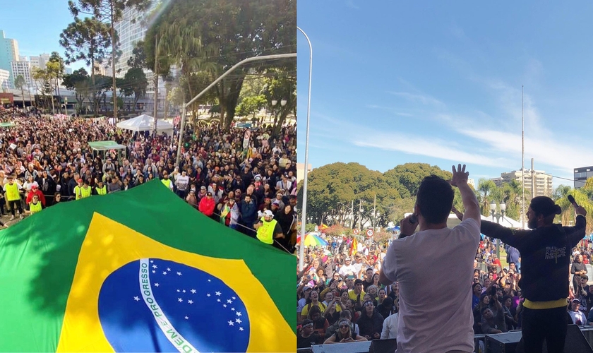 28ª Marcha para Jesus em Curitiba Marcha para Jesus em Curitiba. (Foto: Reprodução/Instagram/Marcha para Jesus Curitiba)