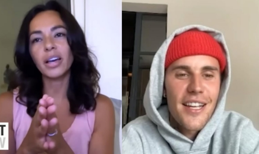 Victoria Mandylor ouviu uma explicação do Evangelho por Justin Bieber. (Foto: Reprodução/YouTube/The Becket Cook Show/YouTube/SiriusXM).