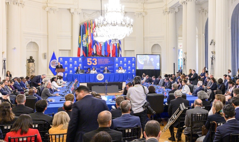 Visão geral da inauguração da 53ª Assembleia Geral da OEA, em Washington D.C., 21 de junho de 2023. (Foto: Juan Manuel Herrera, OEA, CC BY NC ND).