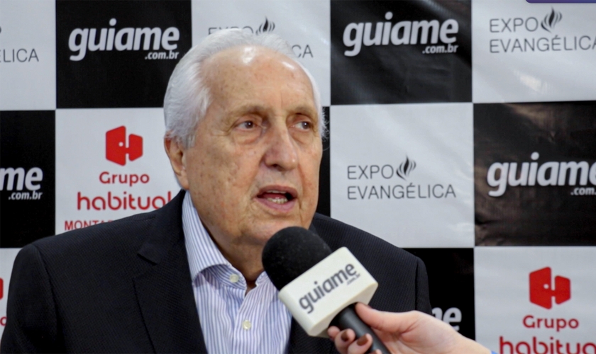 Pastor Antônio José na Expoevangélica 2023. (Foto: Reprodução/Guiame).