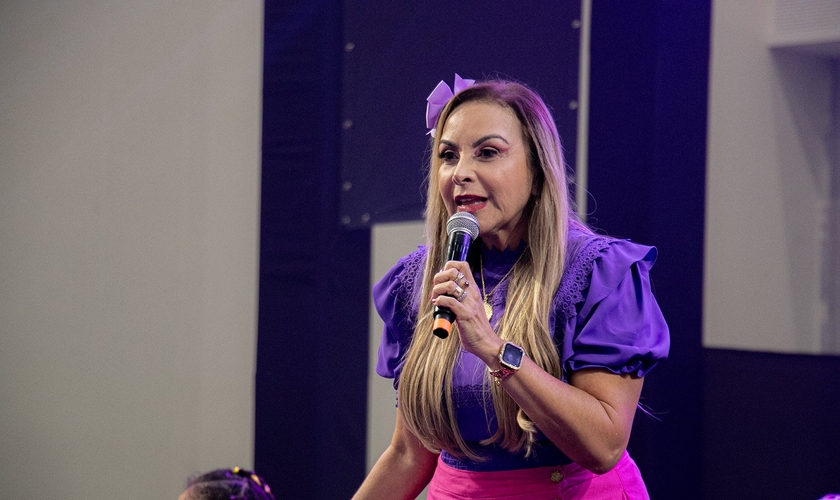 Cristina Mel na Expoevangélica Infantil. (Foto: Marcos Paulo Corrêa/Guiame).
