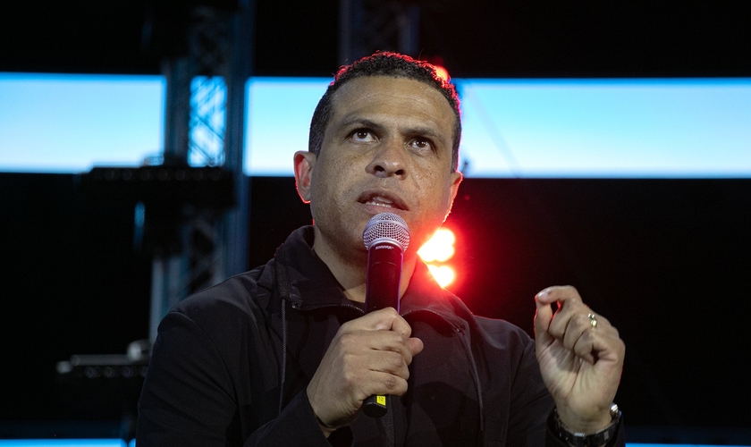O ex-jogador Geovanni Maurício no The Change, em Lisboa. (Foto: Guiame/Marcos Paulo Correa)