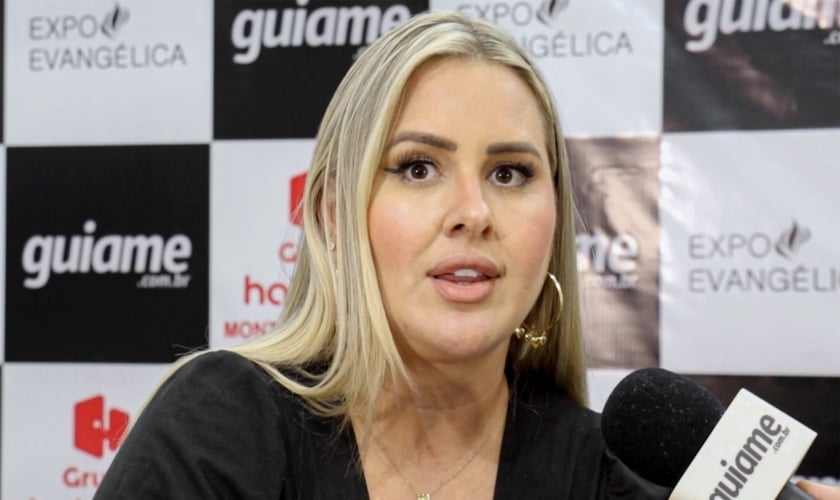 Patrícia Leitte na Expoevangélica 2023. (Foto: Guiame/Marcos Paulo Corrêa).