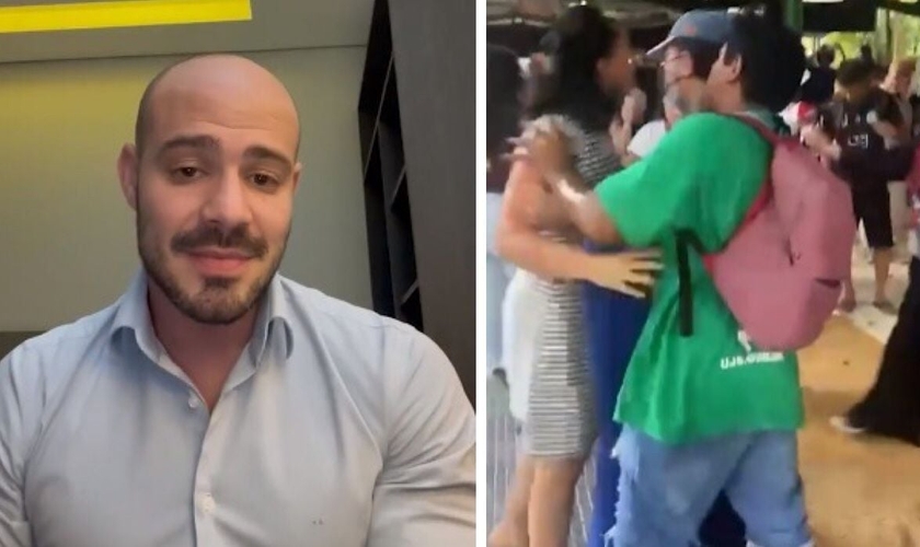 André Lajst fala sobre o ocorrido em um vídeo no Twitter. (Foto: Reprodução/Twitter/André Lajst)