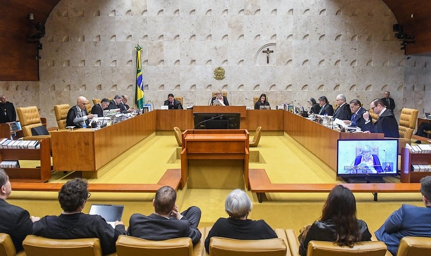 Ministros durante a sessão plenária do STF. (Foto: Carlos Moura/SCO/STF).