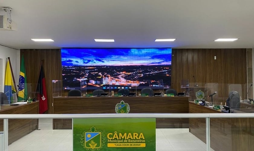 Plenário da Câmara Municipal de Bananeiras. (Foto: camarabananeiras.pb)