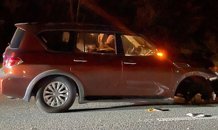 Acidente de carro da família do pastor. (Foto: Reprodução/AG News)