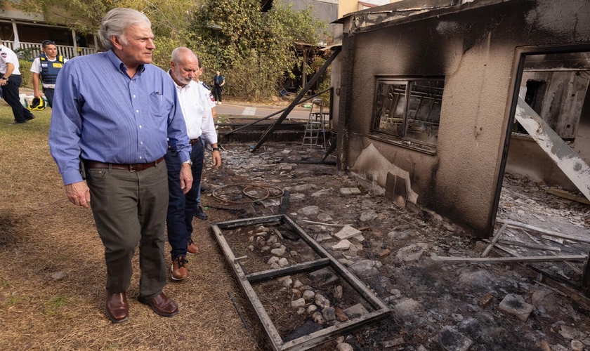 Franklin Graham em Israel. (Foto: Reprodução/Samaritan's Purse)