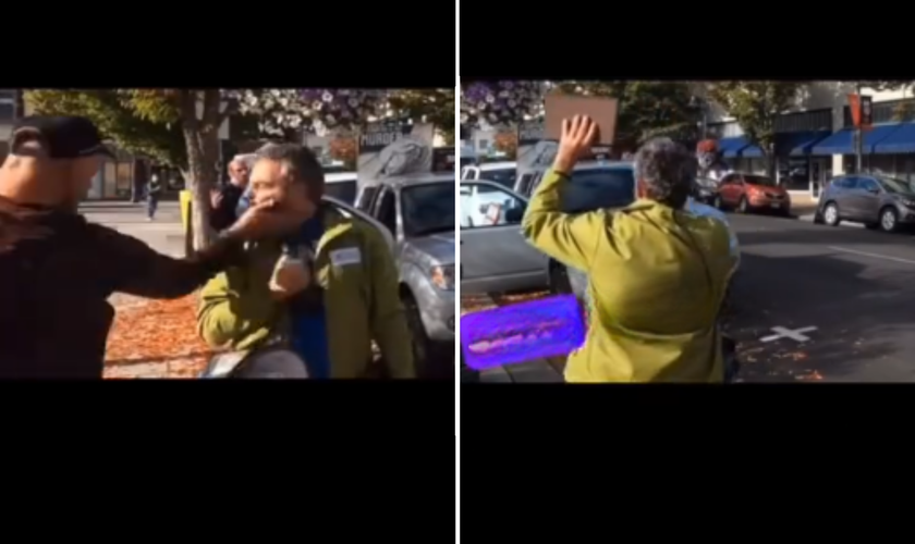 Pastor recebe tapa na cara e xingamentos enquanto prega na rua. (Captura de tela/Instagram/Jesus Real Hope)