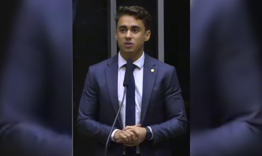 Nikolas Ferreira na tribuna da Câmara dos Deputados, em 5 de dezembro de 2023. (Captura de tela/Instagram/nikolasferreiradm)