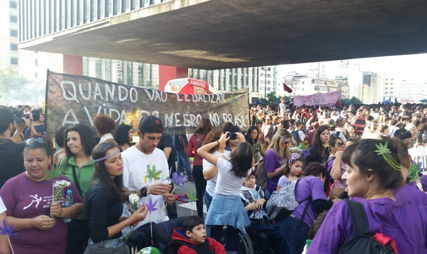 Marcha da Maconha, em São Paulo. (Foto: Ludmilla Souza/Agência Brasil)