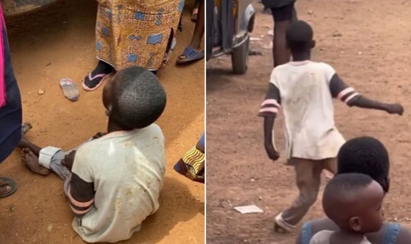 Menino volta a andar. (Foto: Reprodução/Instagram/Mira Red'ko)