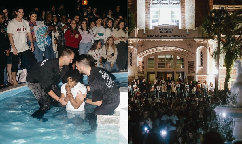 Batismo na universidade FSU. (Foto: Reprodução/Instagram/United US)
