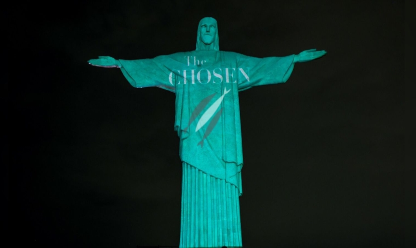  Cristo Redentor homenageia The Chosen. (Foto: Divulgação The Chosen)