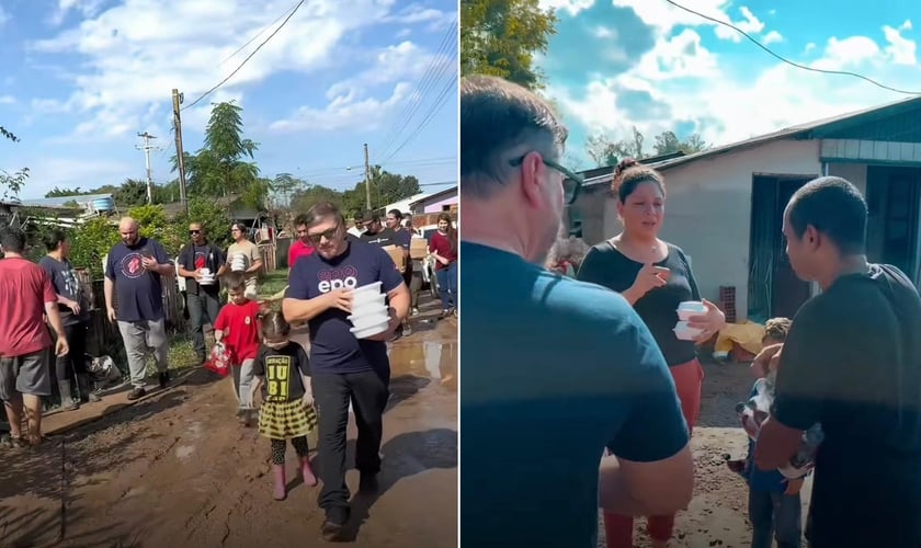 Dezenas de famílias receberam apoio de cristãos no RS. (Foto: Ministério Engel)