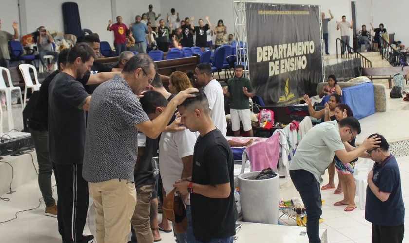 A Assembleia de Deus de São Leopoldo está acolhendo os desabrigados. (Foto: Instagram/Juventude Um).