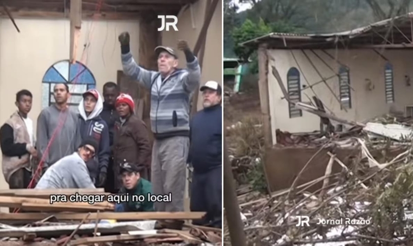 O acidente aconteceu na Assembleia de Deus em Encantado. (Foto: Reprodução/Instagram).