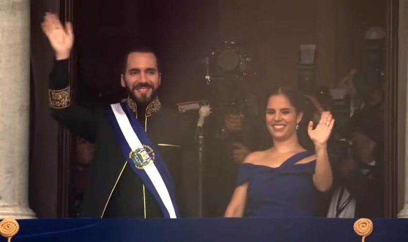 Posse de Nayib Bukele à presidência de El Salvador. (Captura de tela/YouTube/AFP)