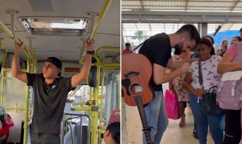 A ação evangelística aconteceu em Goiânia. (Foto: Reprodução/Instagram/Allan Machado).