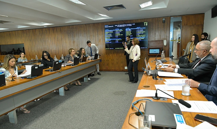 Reunião da Comissão de Direitos Humanos e Legislação Participativa, quarta-feira (19). (Foto: Geraldo Magela/Agência Senado)