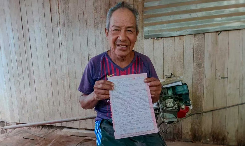 Elias Saboya, líder da congregação adventista “La Selva” (Ucayali). (Foto: Projetos Peru)