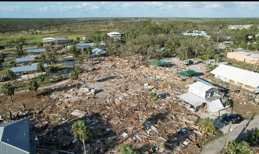 Furacão Helene deixa rastro de destruição Flórida. (Foto: Central Baptist Church Palm Beach)