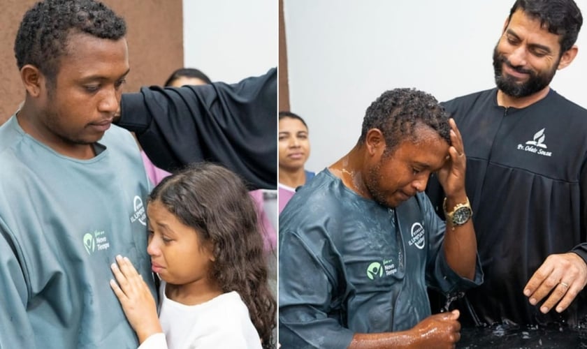 Evelyn e seu pai José. (Foto: Adventistas Goiás).