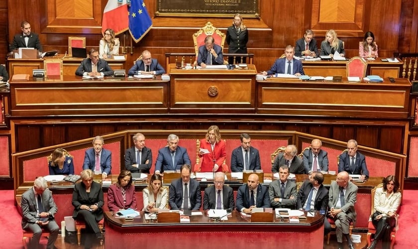 Giorgia Meloni participa de sessão no Senado italiano na terça-feira, 15 de outubro. (Foto: Instagram/Senato Italiano)