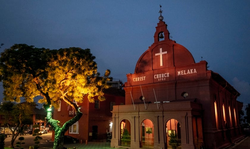 Christ Church Melaka na cidade de Malaca, é a mais antiga igreja protestante em funcionamento na Malásia. (Foto: IMB)