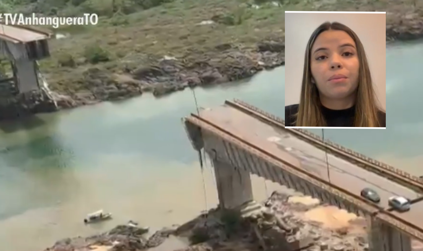 Laís Lucena testemunha milagre após sobreviver de queda de ponte no Maranhão. (Captura de tela/G1/TV Anhanguera)