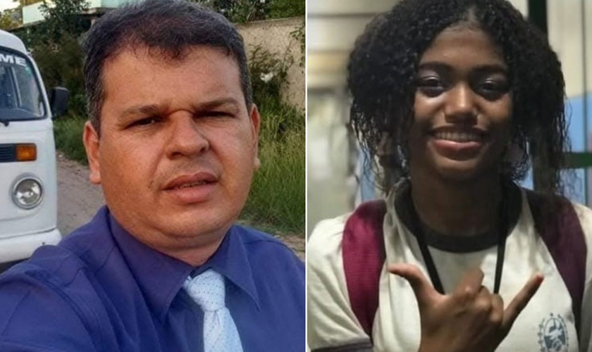 O pastor Edmilson e a adolescente Hendiel. (Foto: Reprodução/Redes Sociais)