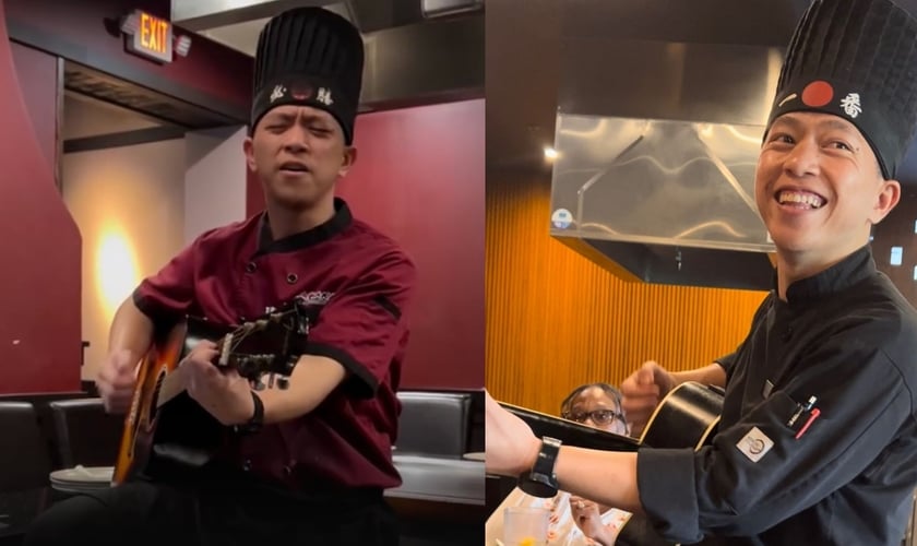 Joshua é chef hibachi em um restaurante japonês na Carolina do Sul. (Foto: Reprodução/Instagram/thewfeed/TikTok/jhosuahibachi).