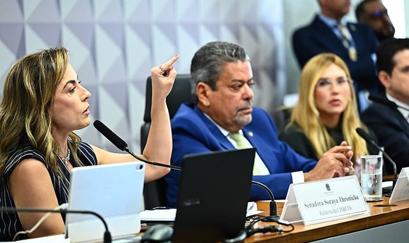 A influenciadora Virginia Fonseca prestou depoimento na CPI das Bets. (Foto: Andressa Anholete/Agência Senado).