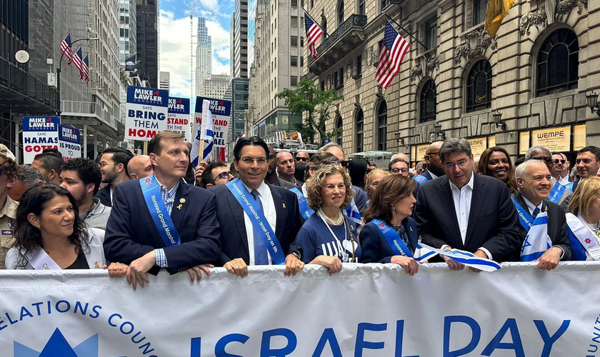 Marcha no ‘Dia de Israel’ em Manhattan, em 18 de maio de 2025. (Foto: Missão Israelense nas Nações Unidas).