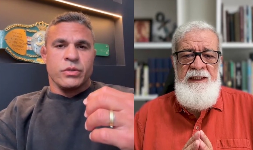 Vitor Belfort e Augustus Nicodemus. (Foto: Reprodução/YouTube/Augustus Nicodemus/Reprodução/Instagram/Vitor Belfort).