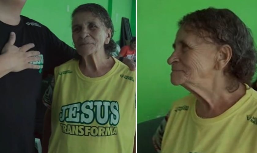 Dorvalina na base da Cristolândia em Madureira. (Foto: Reprodução/Instagram/Cristolândia RJ)