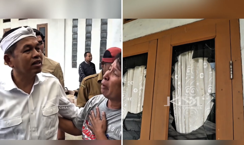 Governador de Jabar visitou a casa invadida e atacada em Cidahu. (Captura de tela/Instagram/sukabumi_satu)