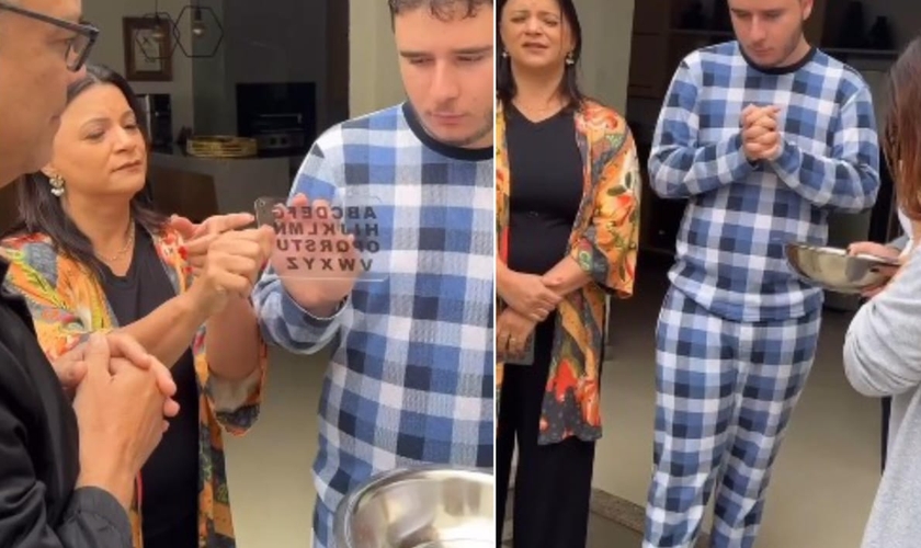 Daniel, de 16 anos, tem autismo severo e não consegue mergulhar na água. (Foto: Reprodução/Instagram/Cláudia Boechat).