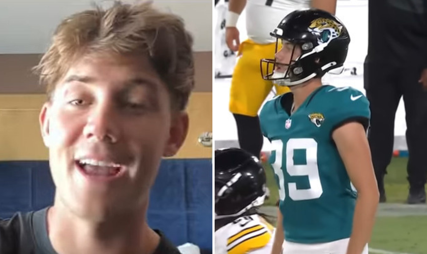 Cam Little em entrevista ao podcast “Identity Sports”. (Captura de tela/YouTube/Identity Sports/NFL).