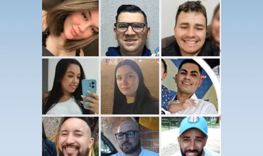 Funcionários mortos na explosão de fábrica no Paraná. (Imagens das redes sociais).