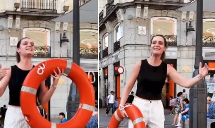 Martita Durán anuncia o Evangelho de forma criativa na Espanha. (Foto: Reprodução/Instagram/Martita Durán).